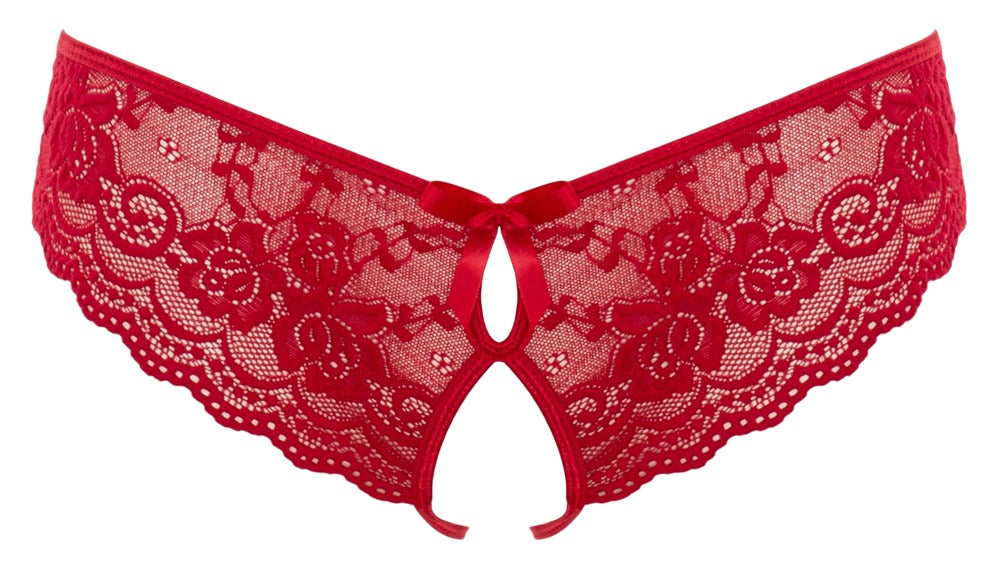 COTTELLI Spitzen-Slip ouvert, Rot
