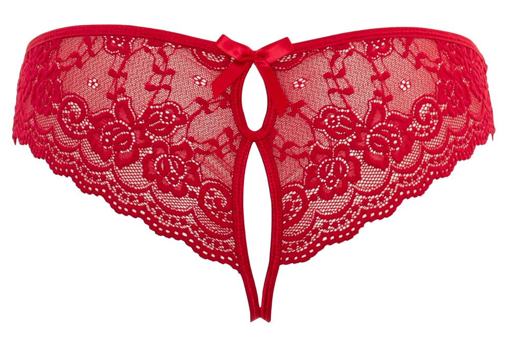 COTTELLI Spitzen-Slip ouvert, Rot