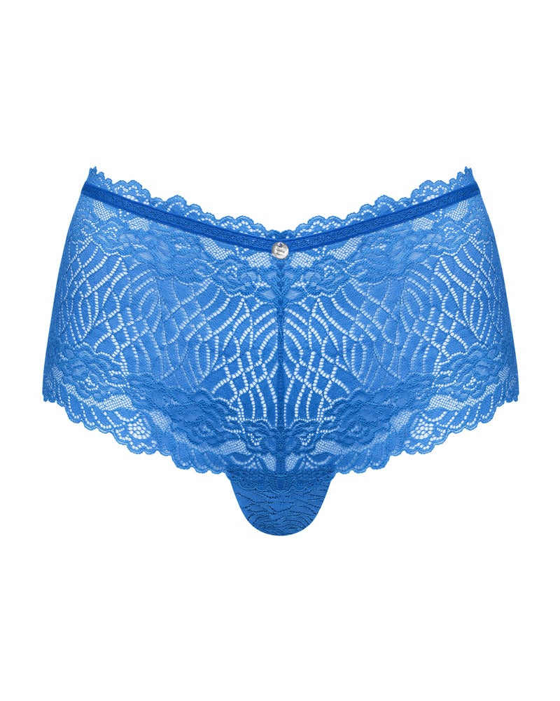 OBSESSIVE Spitzen-Shorts in Blau