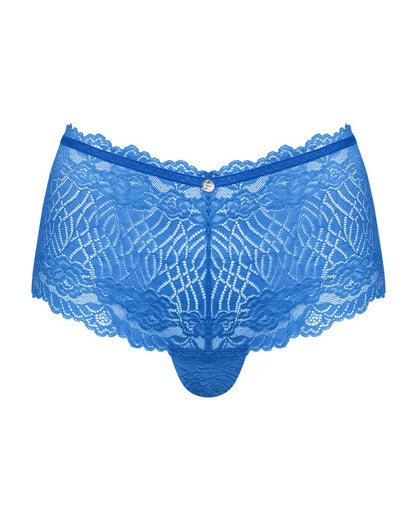 OBSESSIVE Spitzen-Shorts in Blau