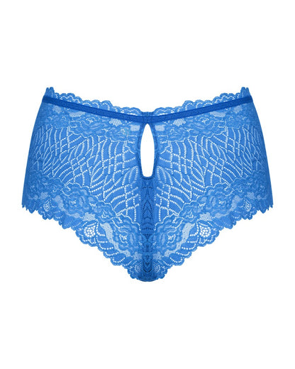 OBSESSIVE Spitzen-Shorts in Blau