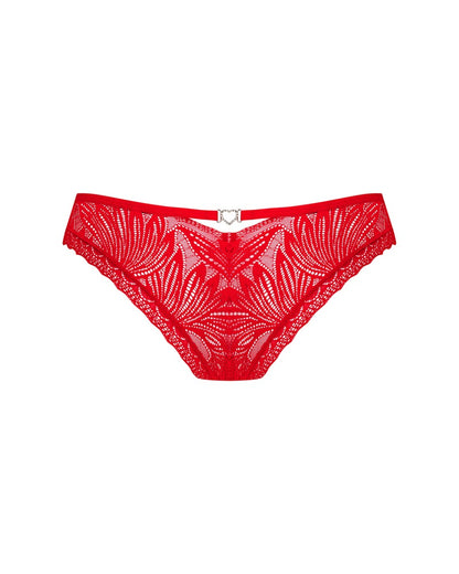 OBSESSIVE Panty aus Blütenspitze, Rot