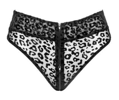NOIR High-Waist-Slip im Leo-Look