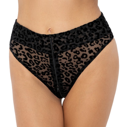 NOIR High-Waist-Slip im Leo-Look