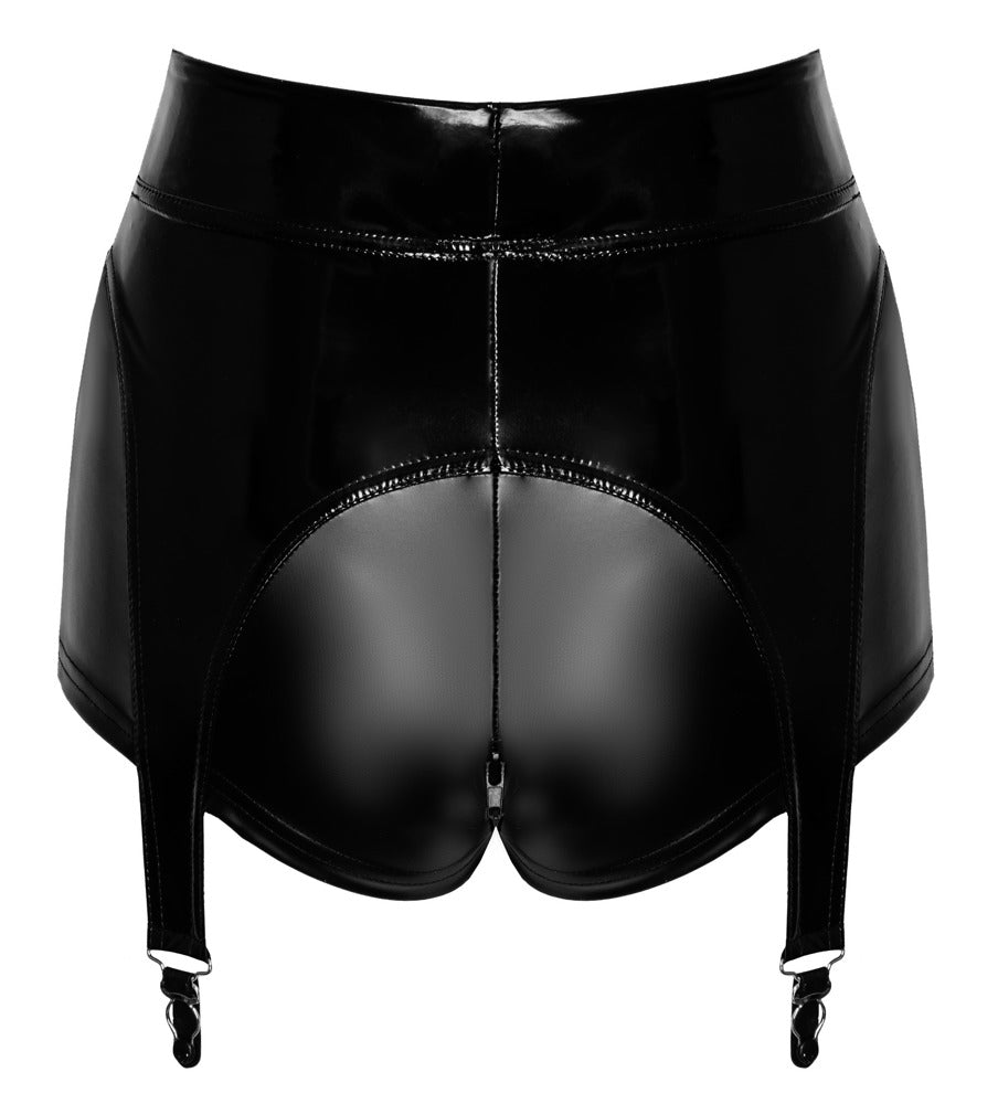 NOIR Wetlook-Strapspanty, taillenhoch
