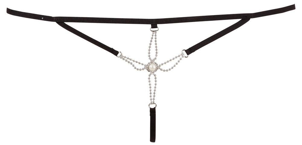 COTTELLI String in Riemchen-Optik mit Perlen
