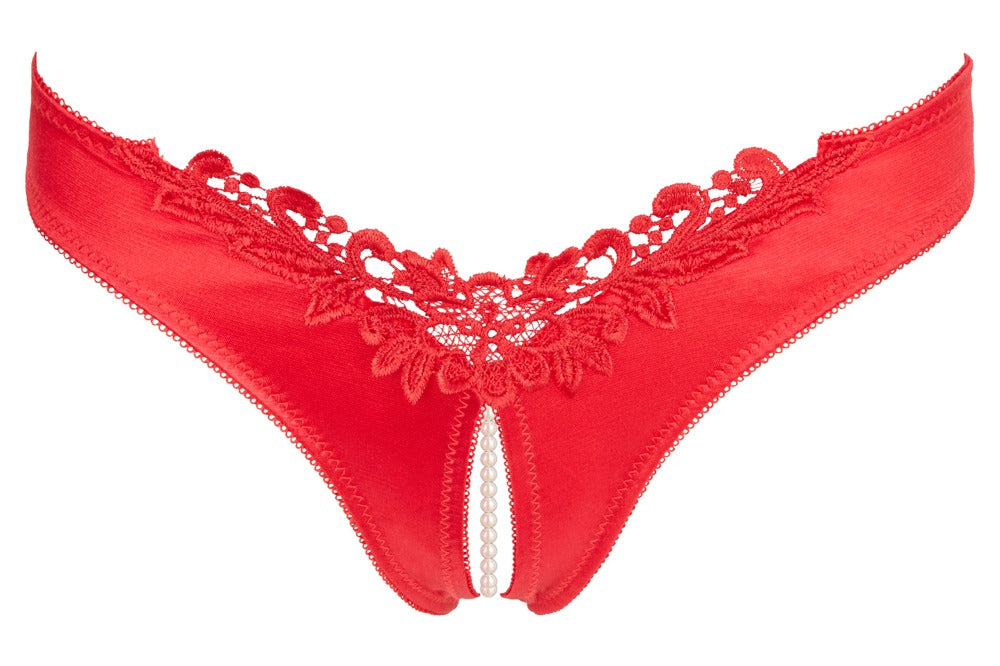 COTTELLI Rio aus Satin mit Perlenkette, Rot
