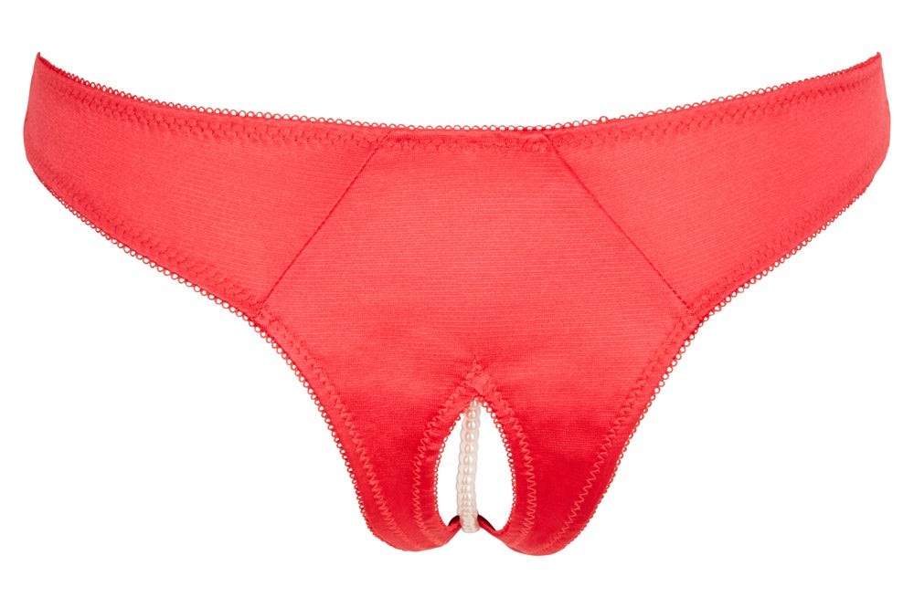 COTTELLI Rio aus Satin mit Perlenkette, Rot