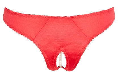 COTTELLI Rio aus Satin mit Perlenkette, Rot