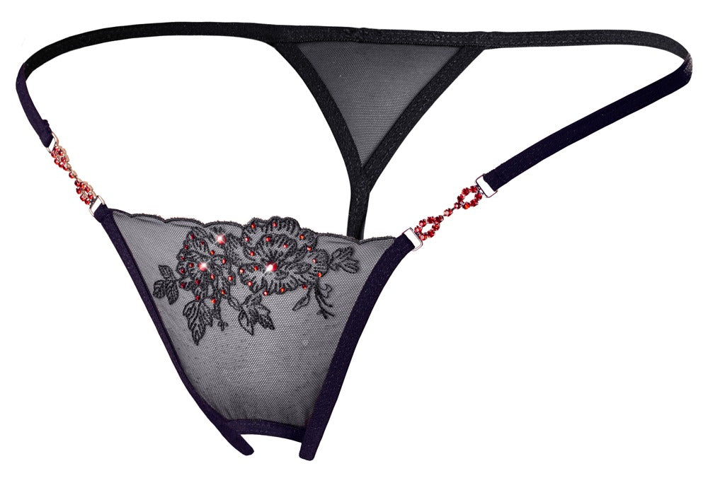 COTTELLI String mit roten Steinen, ouvert