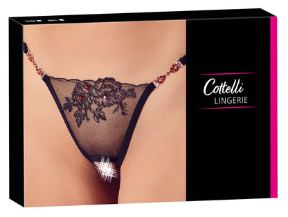 COTTELLI String mit roten Steinen, ouvert