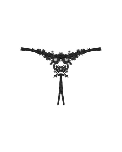 OBSESSIVE Tüll-String, schwarz