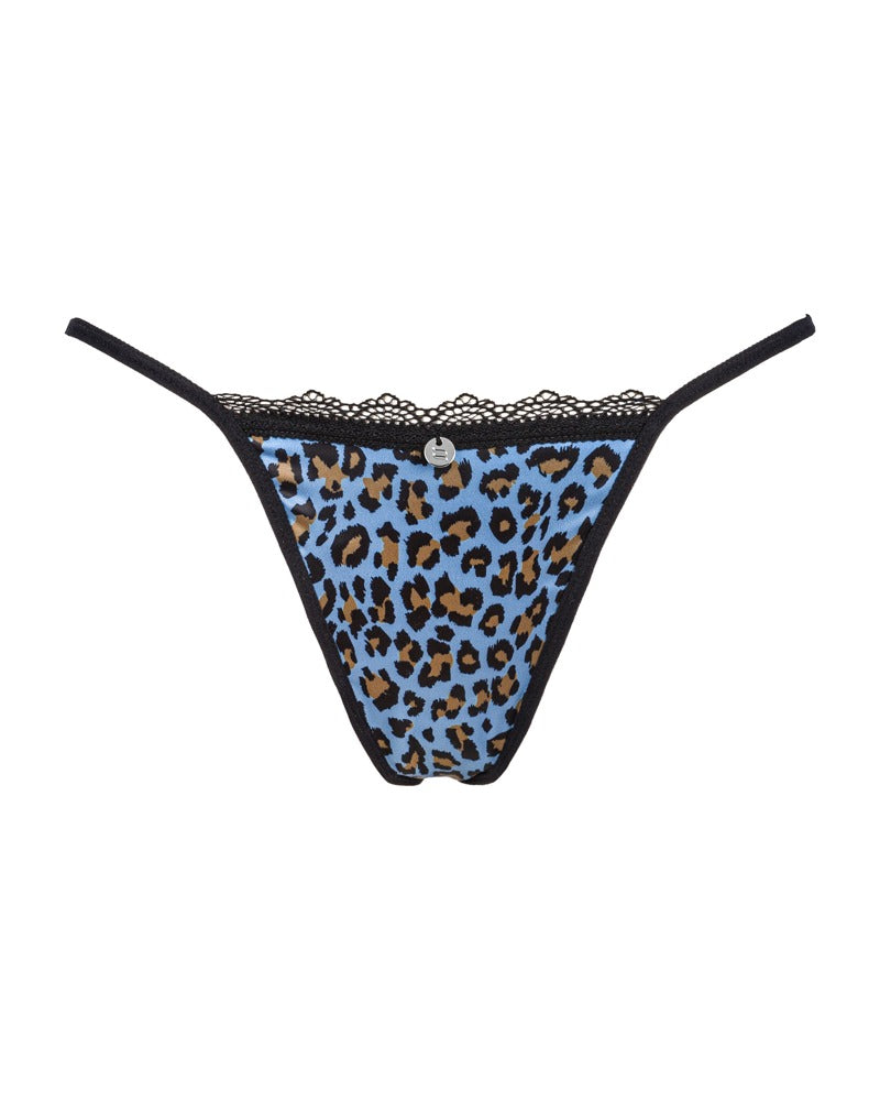 OBSESSIVE Spitzen-String in Blau