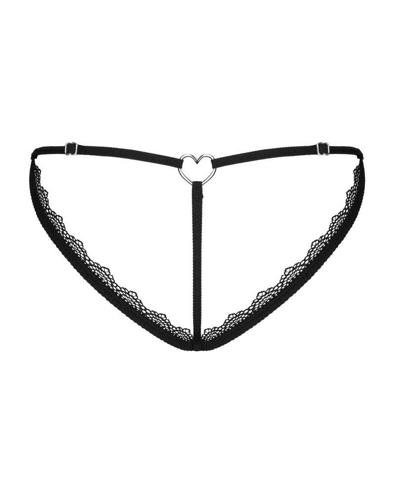 OBSESSIVE Spitzen-String in Blau