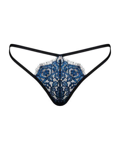OBSESSIVE String mit Wimpernspitze, Blau