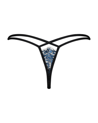 OBSESSIVE String mit Wimpernspitze, Blau