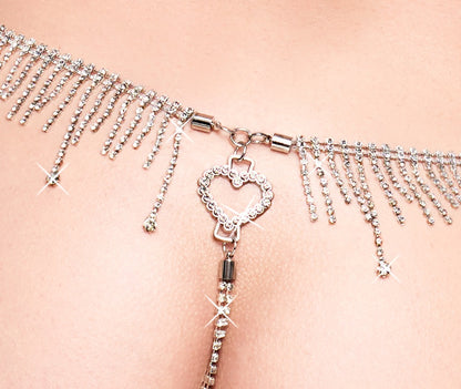 COTTELLI Schmuckstring mit Spitze und Strass