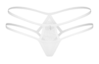 OBSESSIVE String mit bestickter Spitze, Weiß