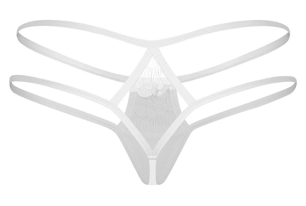 OBSESSIVE String mit bestickter Spitze, Weiß