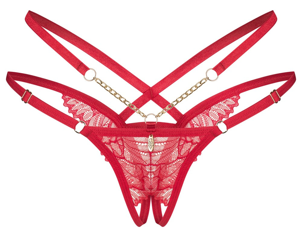 OBSESSIVE Riostring im Riemen-Style, Rot