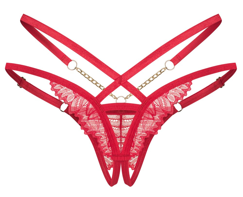 OBSESSIVE Riostring im Riemen-Style, Rot