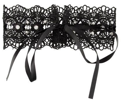 Cottelli Stickerei-Halsband mit Strass