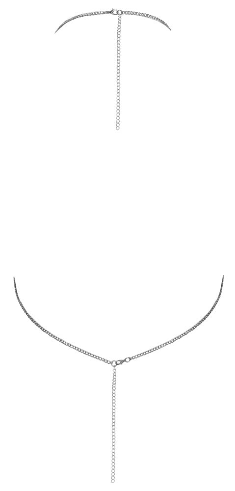 Cottelli Metall-Top silber, bauchfrei