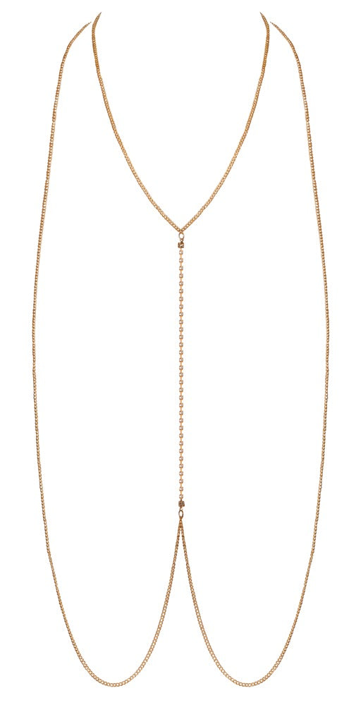 Cottelli Körperkette gold mit Strasskette