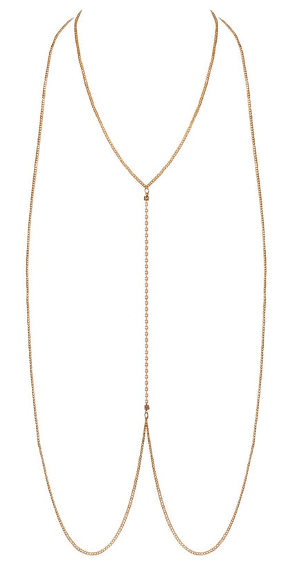 Cottelli Körperkette gold mit Strasskette