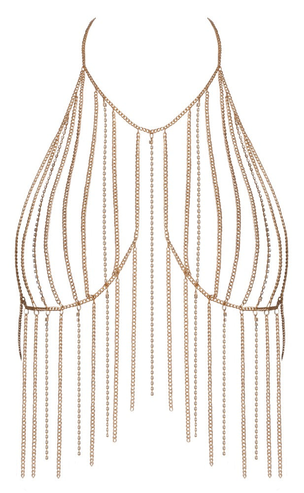 Cottelli Ketten-Top gold mit Strass
