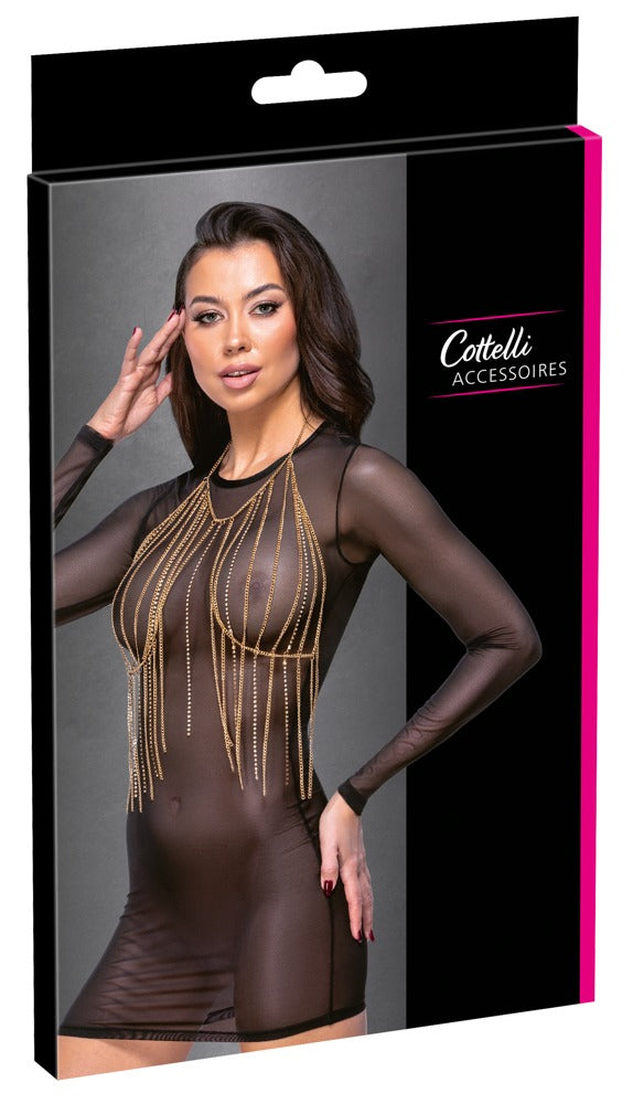 Cottelli Ketten-Top gold mit Strass