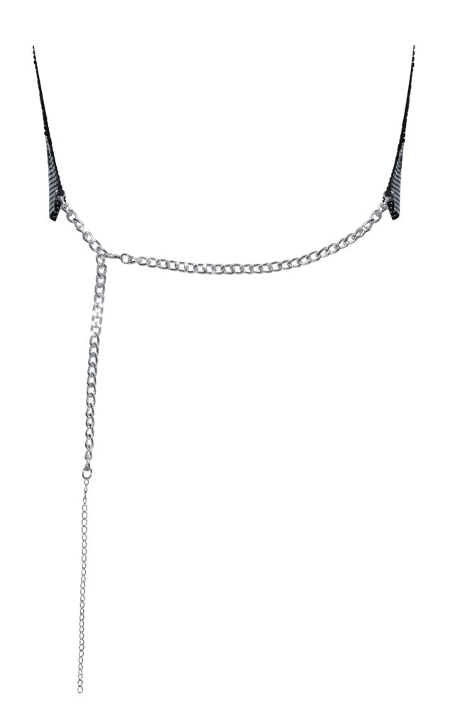 Cottelli Metall-Top schwarz mit Wasserfall-Ausschnitt