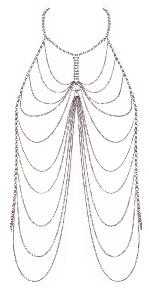 Cottelli Körperkette silber mit Schmuckstein