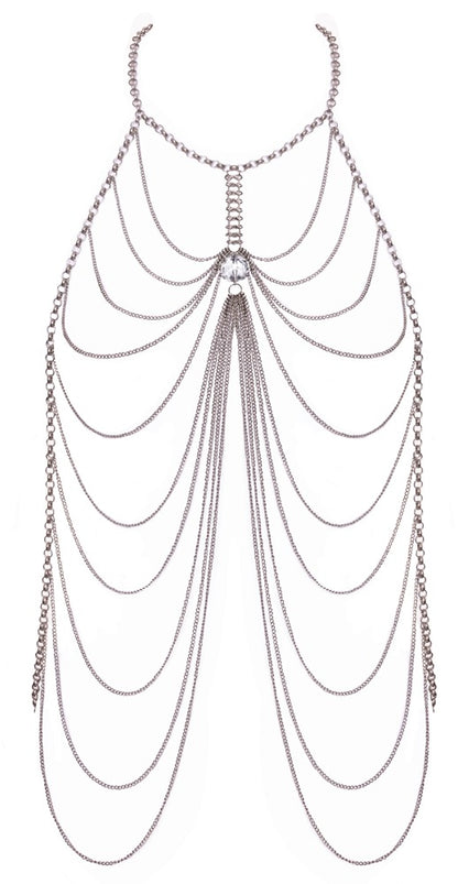 Cottelli Körperkette silber mit Schmuckstein