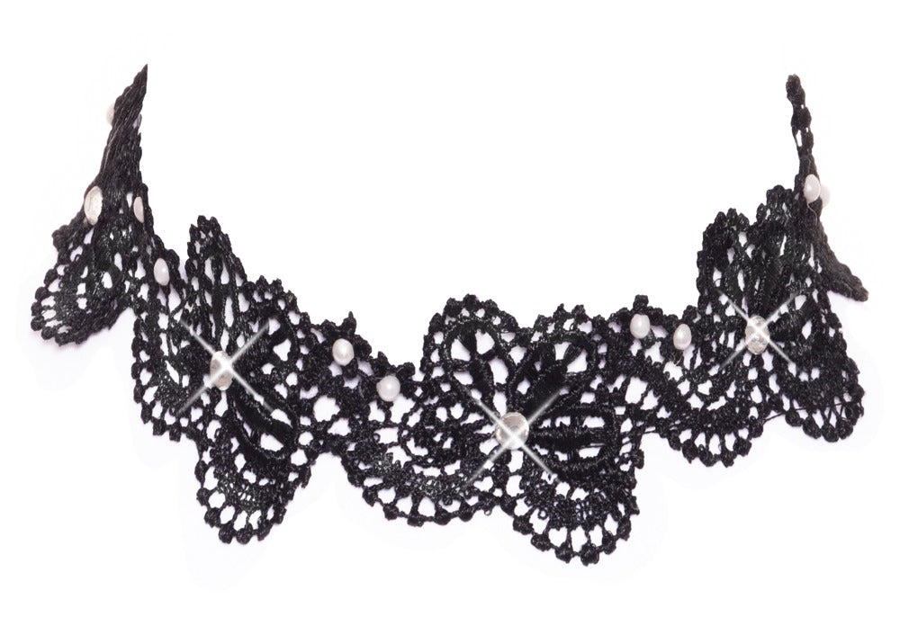 Cottelli Stickerei-Halsband in Spitzenoptik