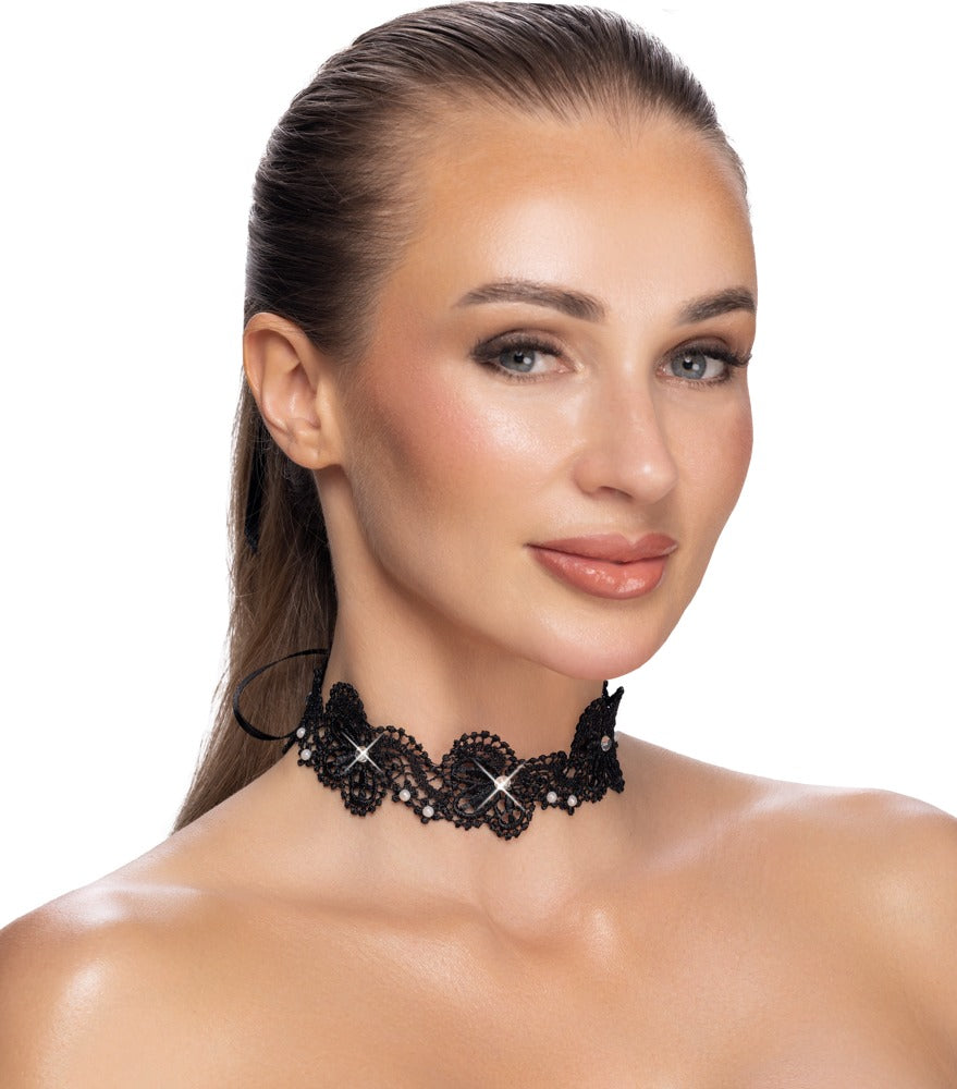 Cottelli Stickerei-Halsband in Spitzenoptik