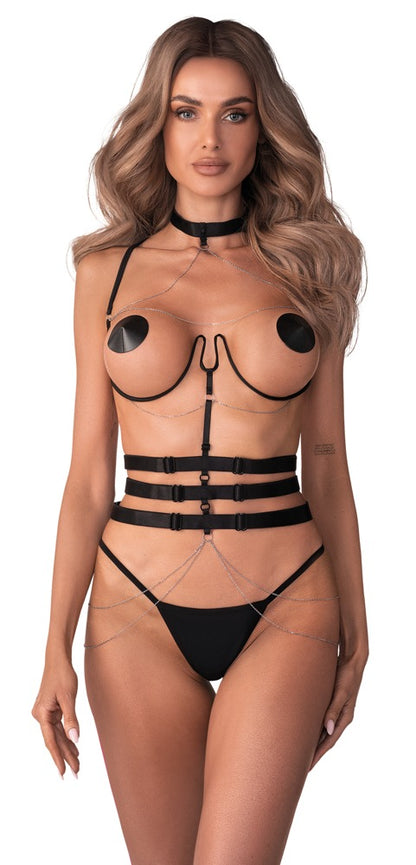 OBSESSIVE Body-Harness mit Kettchenschmuck
