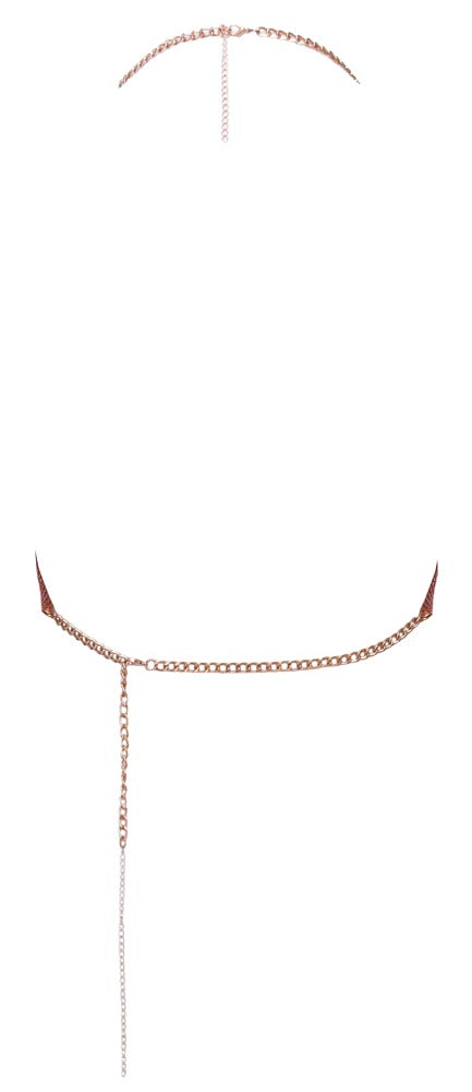 Cottelli ACCESSOIRES Crop-Top aus Metallplättchen, roségold