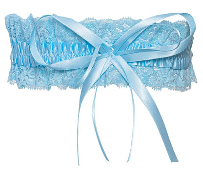 Cottelli Strumpfband aus Spitze, Hellblau