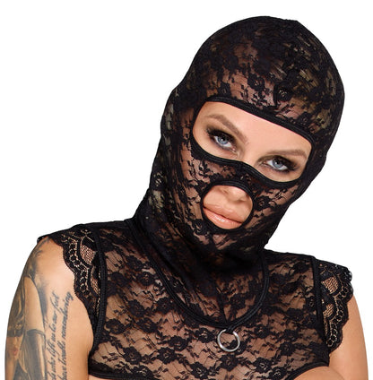 Bad Kitty Ouvert-Set aus Spitze mit Kopfmaske und Fesseln