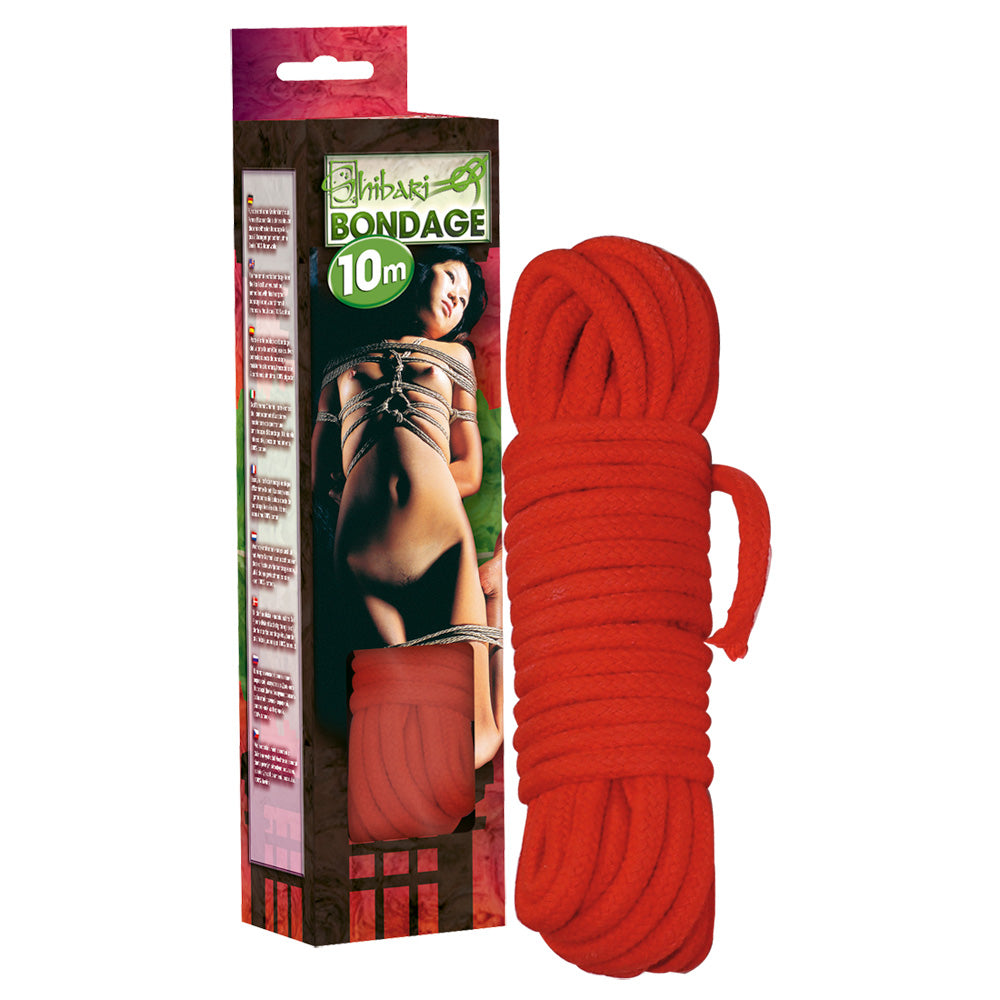 Bad Kitty Bondage-Seil aus Baumwolle 10 m, rot