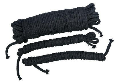 Bad Kitty Bondage-Seile 3er-Set aus Baumwolle, schwarz