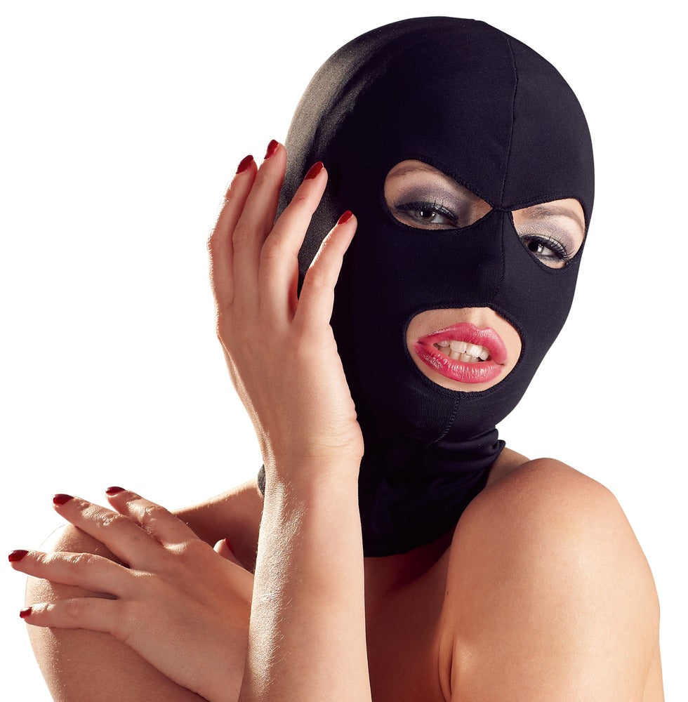 Bad Kitty Kopfmaske aus Stretch mit Mund- und Augenöffnung