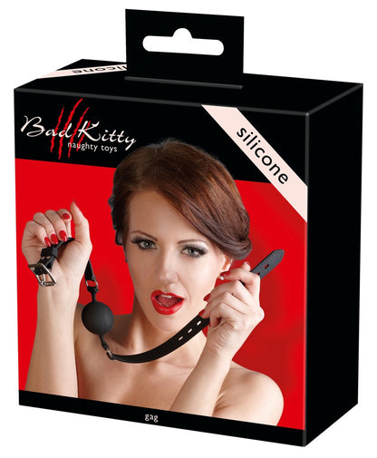 Bad Kitty Silikon-Knebel Beißball mit verstellbarem Riemen