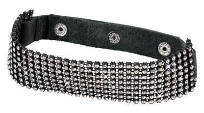 Bad Kitty Halsband mit Strass – funkelnder Choker aus Leder