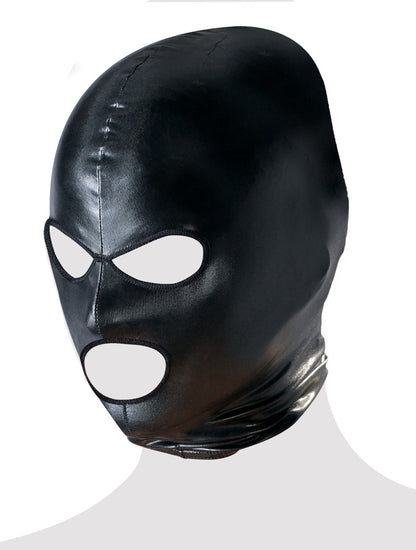 Bad Kitty Kopfmaske im Hochglanz-Wetlook mit Augen- und Mundöffnung