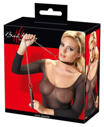 Bad Kitty Halsfessel mit Kettenleine im Herz-Look