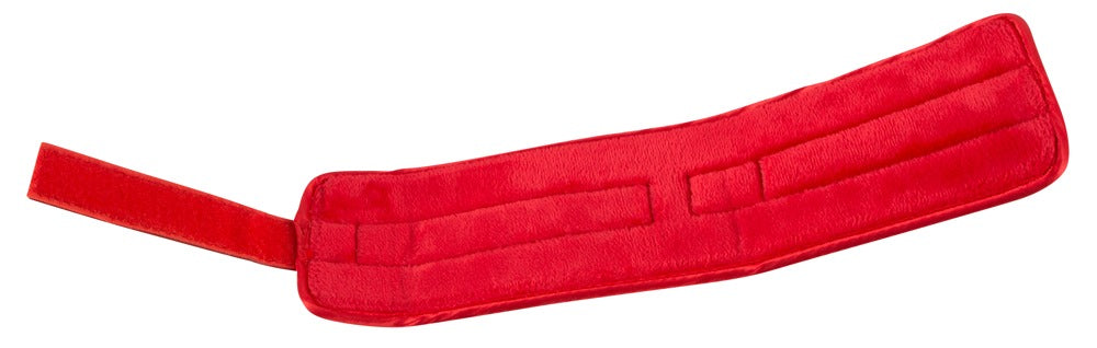 Bad Kitty Bettfessel-Set aus Lederimitat in Rot mit Riemenkreuz