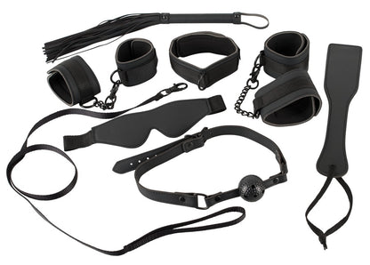 Bad Kitty Fesselset 7-teilig aus Lederimitat mit Peitsche und Paddel