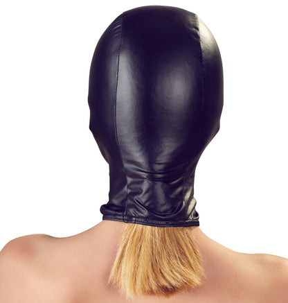 Bad Kitty Kopfmaske im 2-farbigen Mattlook mit Nasenloch-Ösen